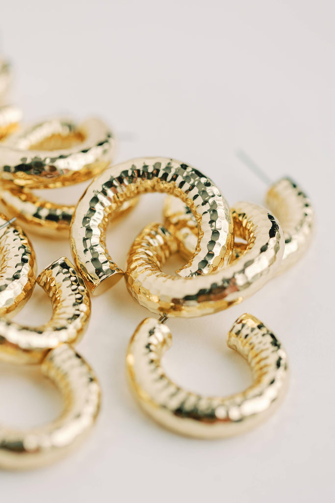 Gold Vintage Style Hoop Earrings