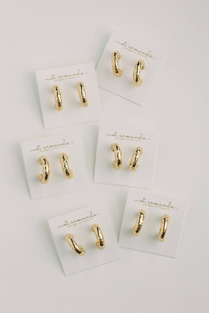 Gold Vintage Style Hoop Earrings
