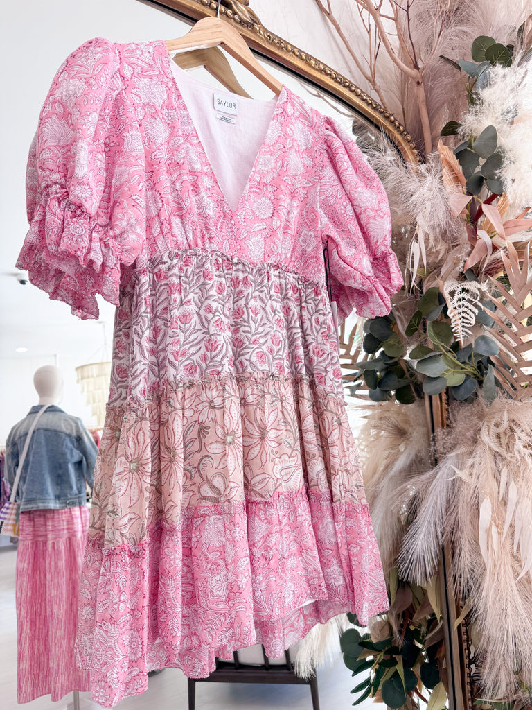 Leigha Mini Dress - Pink Floral