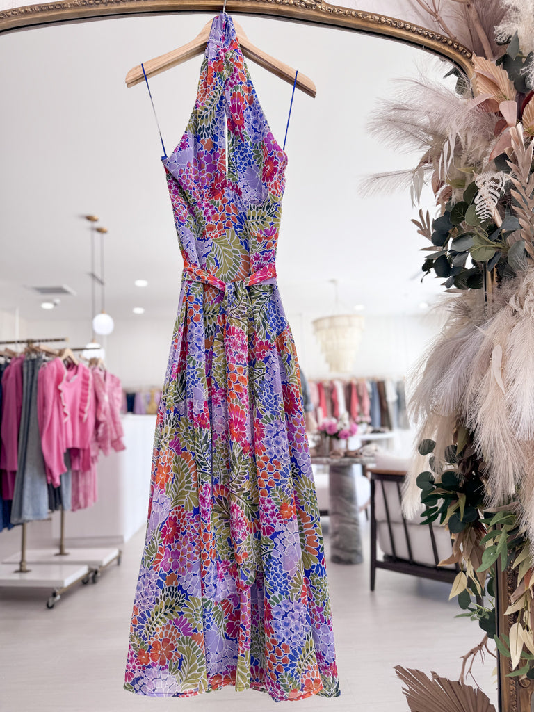 Adalise Halter Dress - Floral Multi
