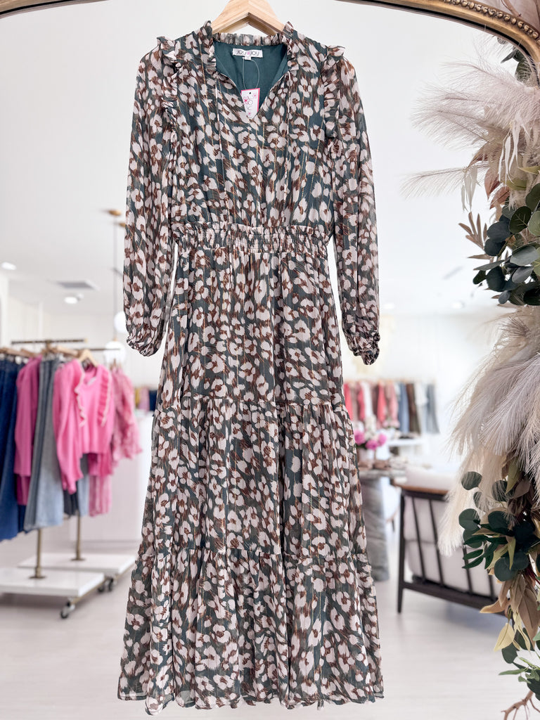Breann Maxi Dress - Green Leopard | KD Boutique Breann Maxi Dress - Green Leopard | KD Boutique