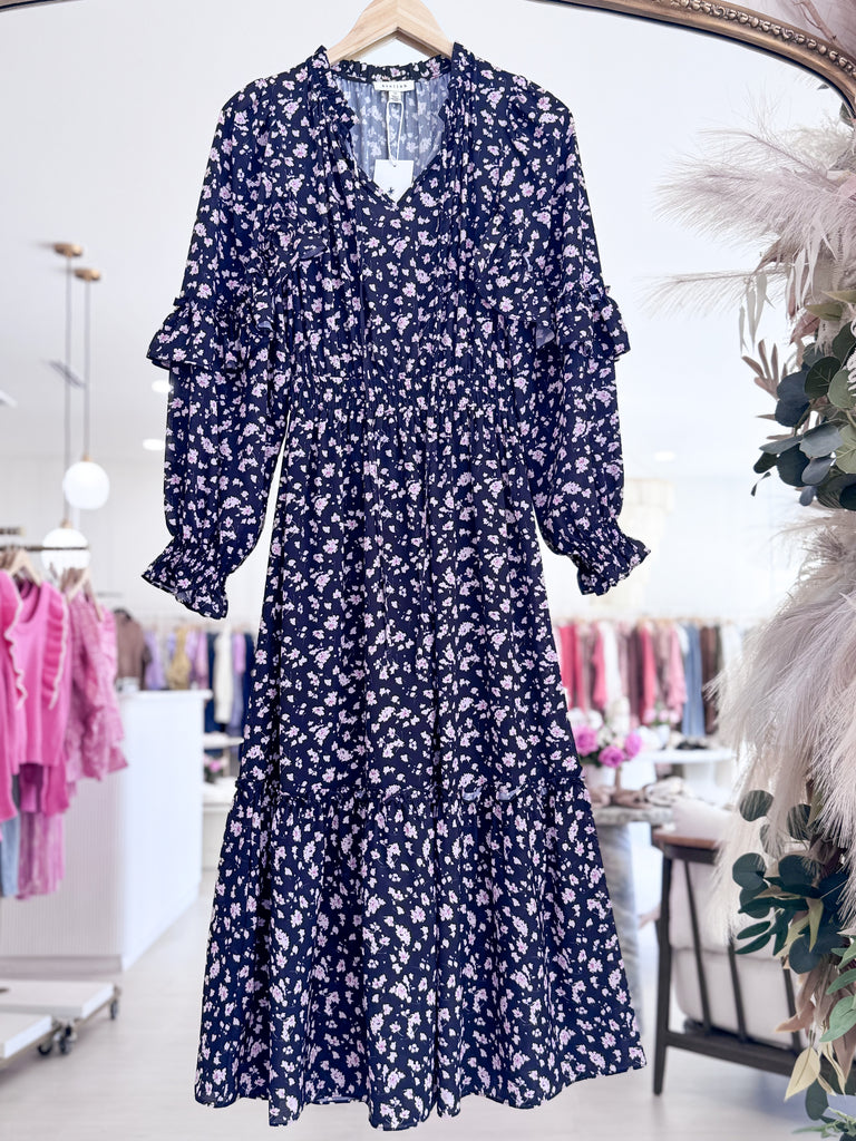 dinah midi dress Dinah Button Down A-Line Midi Dress Floral / 1X: 14-16 at Rebdolls