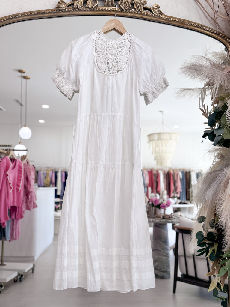 Estrella Midi Dress - White
