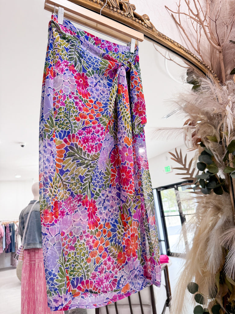 Kenya Wrap Skirt - Floral Multi