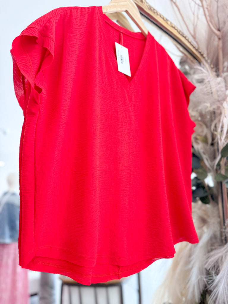 Bethany Blouse -Tomato Red