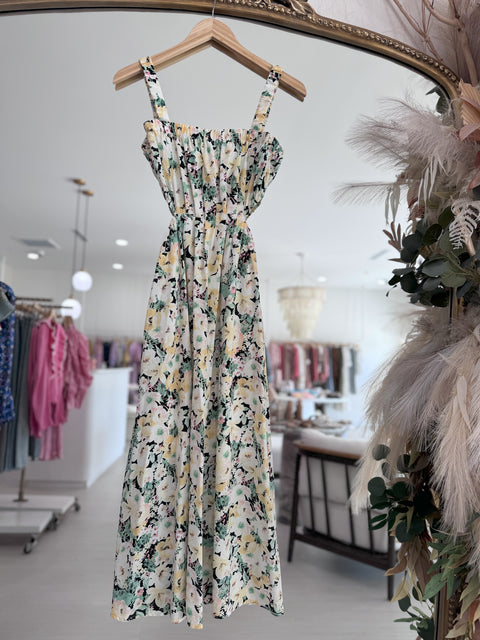 Kiara Maxi Dress - Yellow Floral