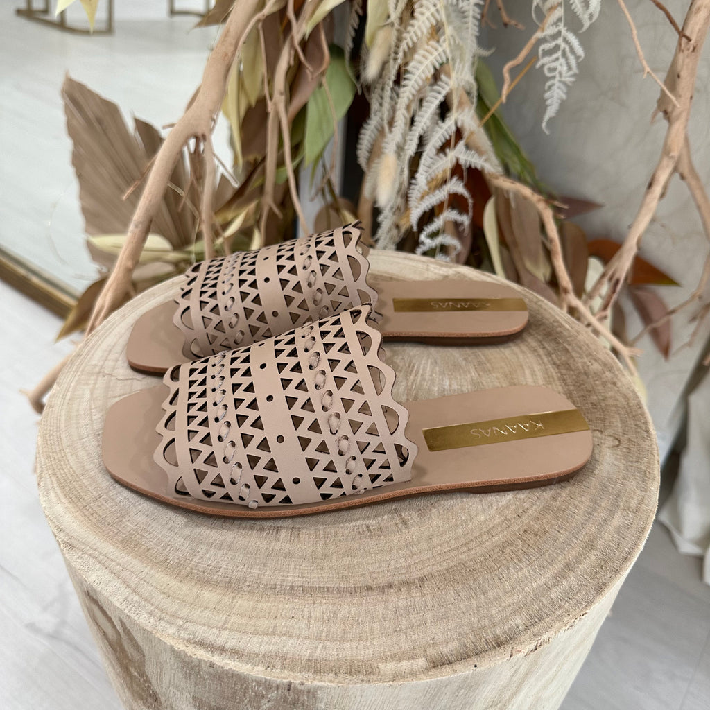 Estela Leather Sandal - Natural