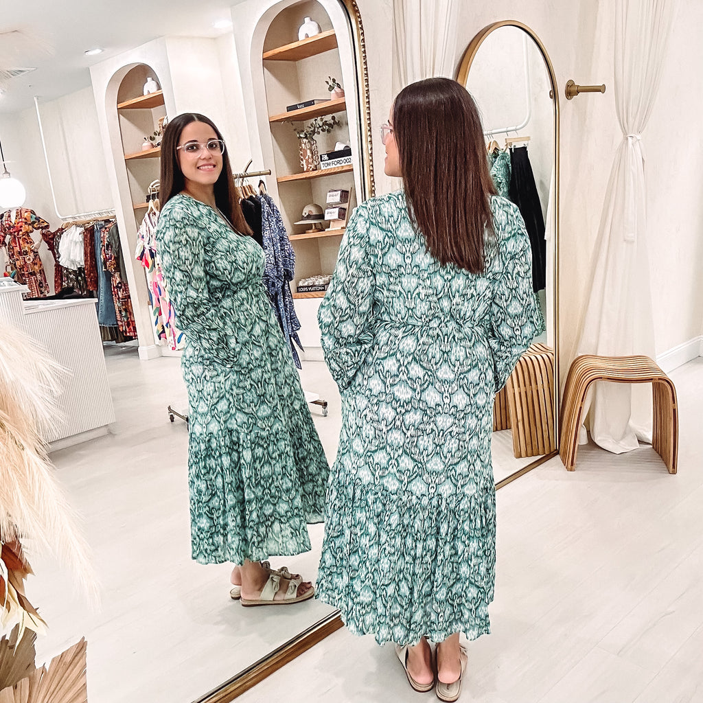 Lydia Dress - Dreamscape Pine | KD Boutique Lydia Dress - Dreamscape Pine | KD Boutique